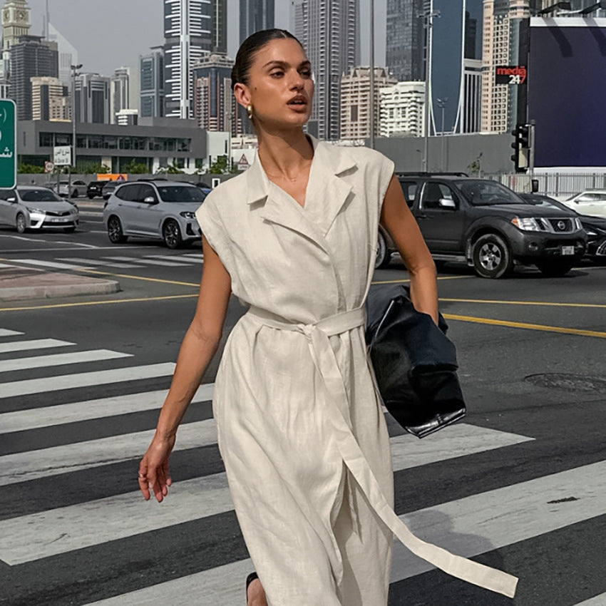Midi Rustin Dress Khaki
