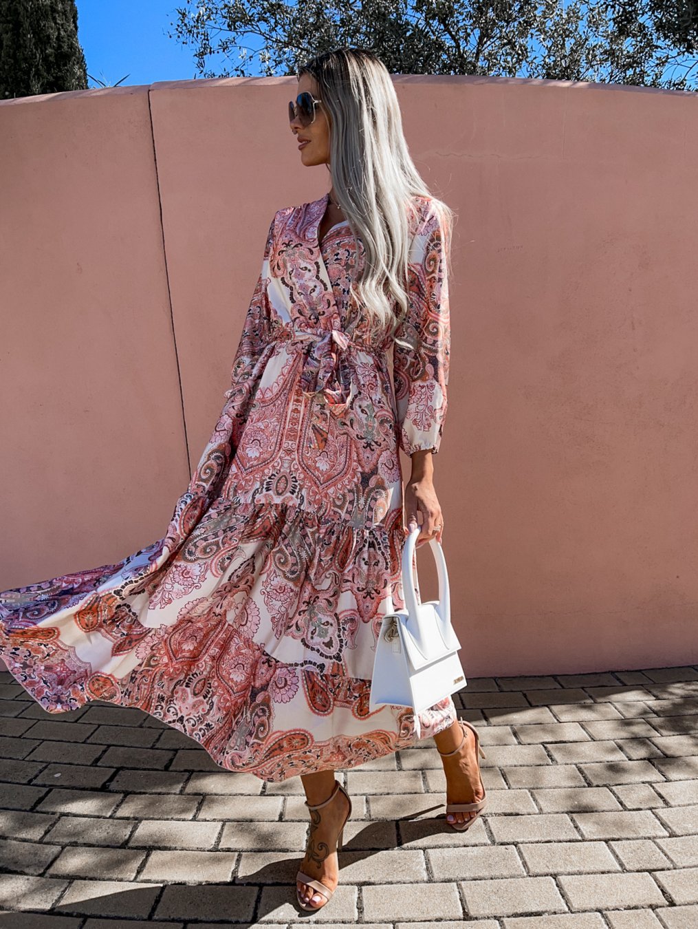 Printed Katerina Tiered Midi Dress FINAL