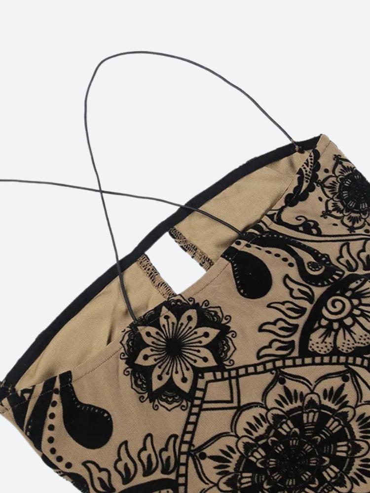 Cut Paisley Out Mini Dress