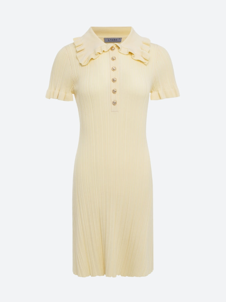 Pan Peter Collar Mini Dress