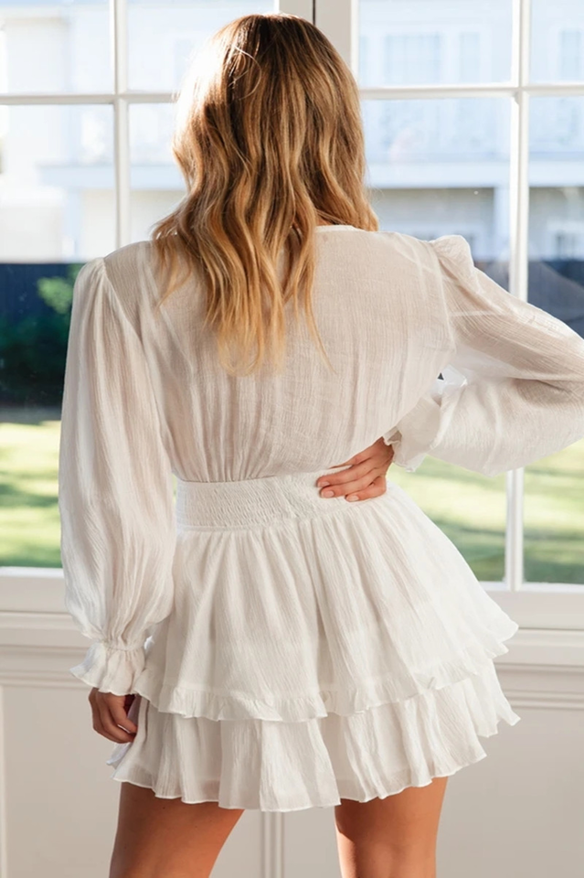 Neck V Summer Mini Dress