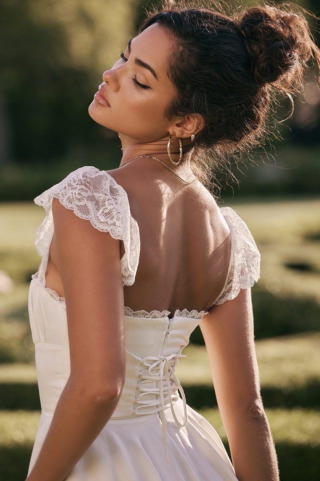 A-Line Lace Mini Dress