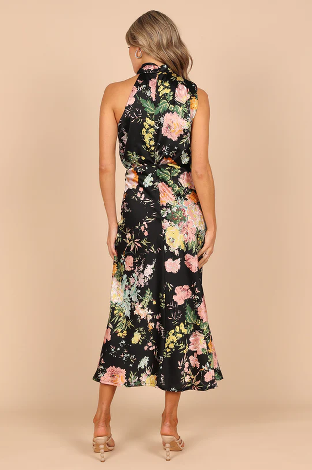 Halter Anabelle Neck Midi Dress