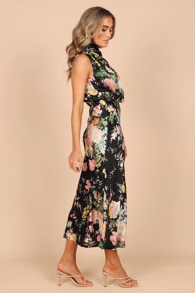 Halter Anabelle Neck Midi Dress
