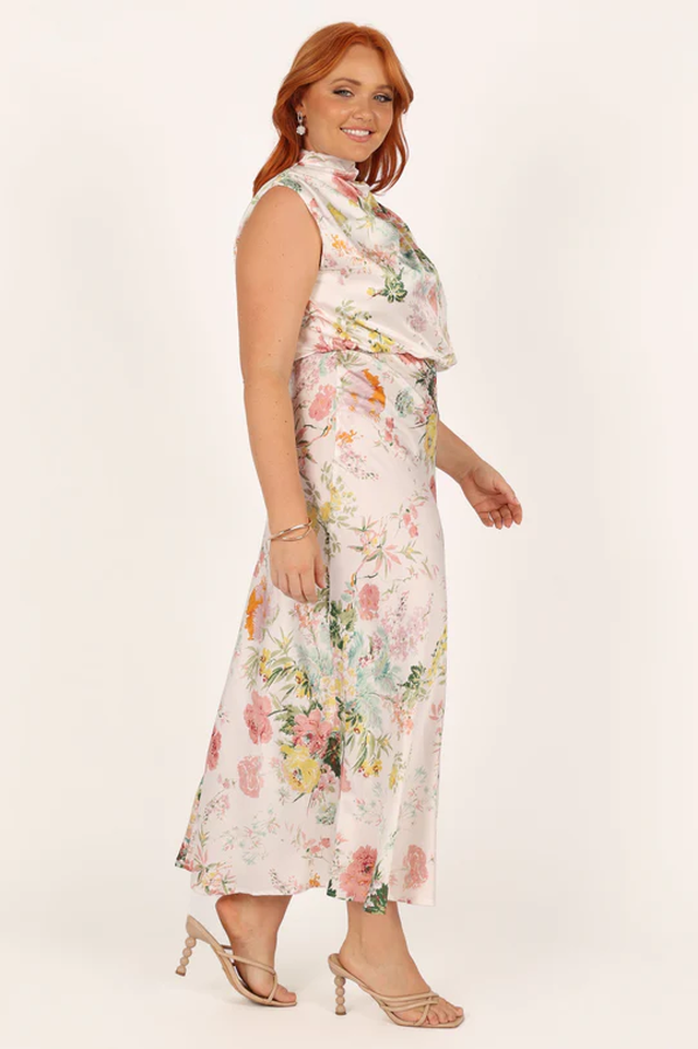 Halter Anabelle Neck Midi Dress