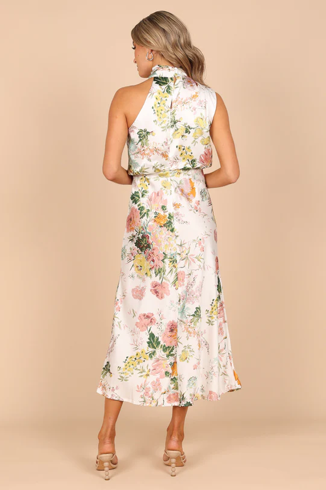 Halter Anabelle Neck Midi Dress