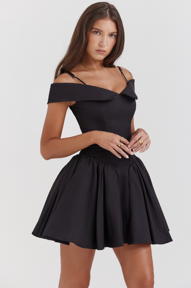 Black Elida Mini Dress