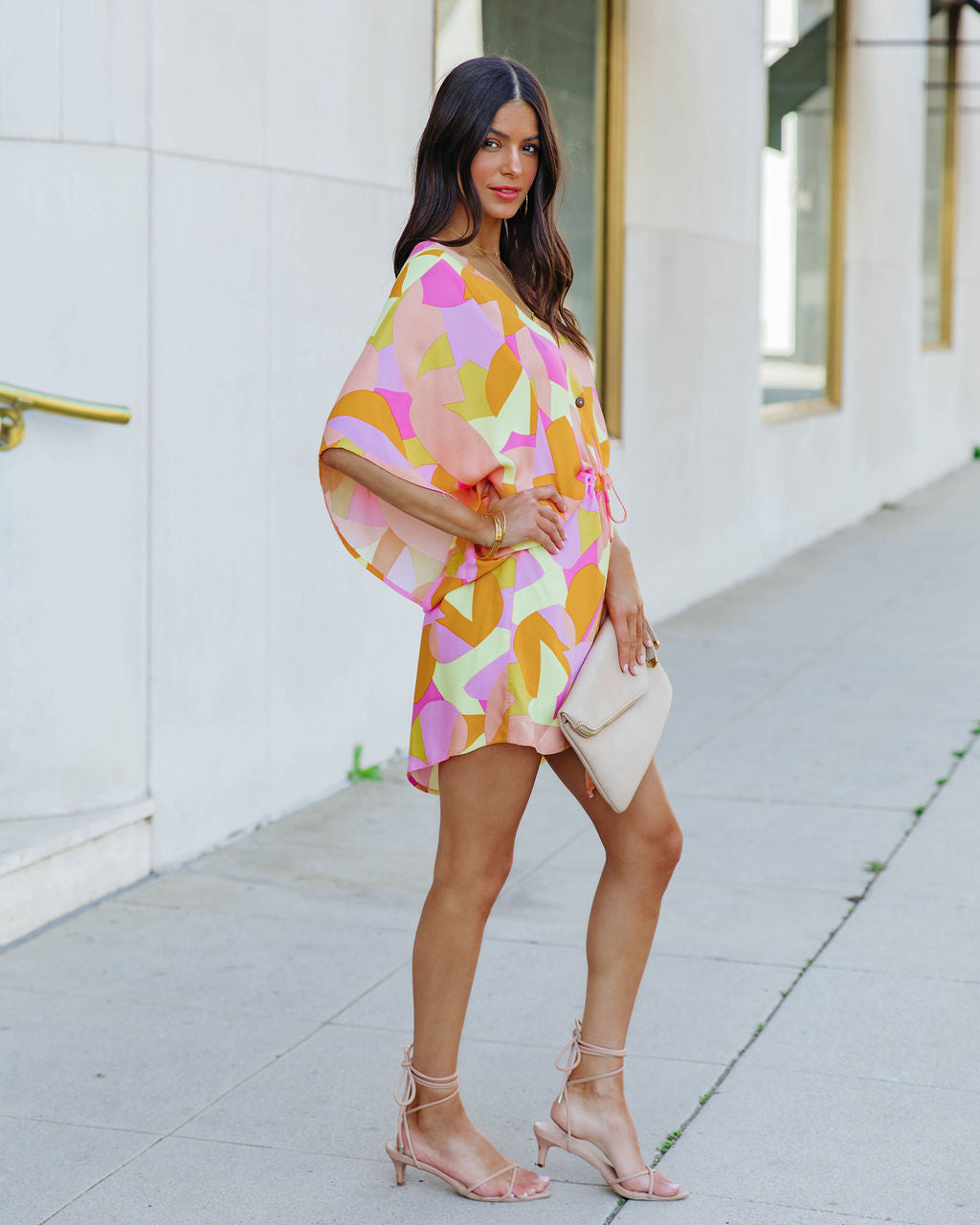 Adjustable Righteous Printed Kimono Dress