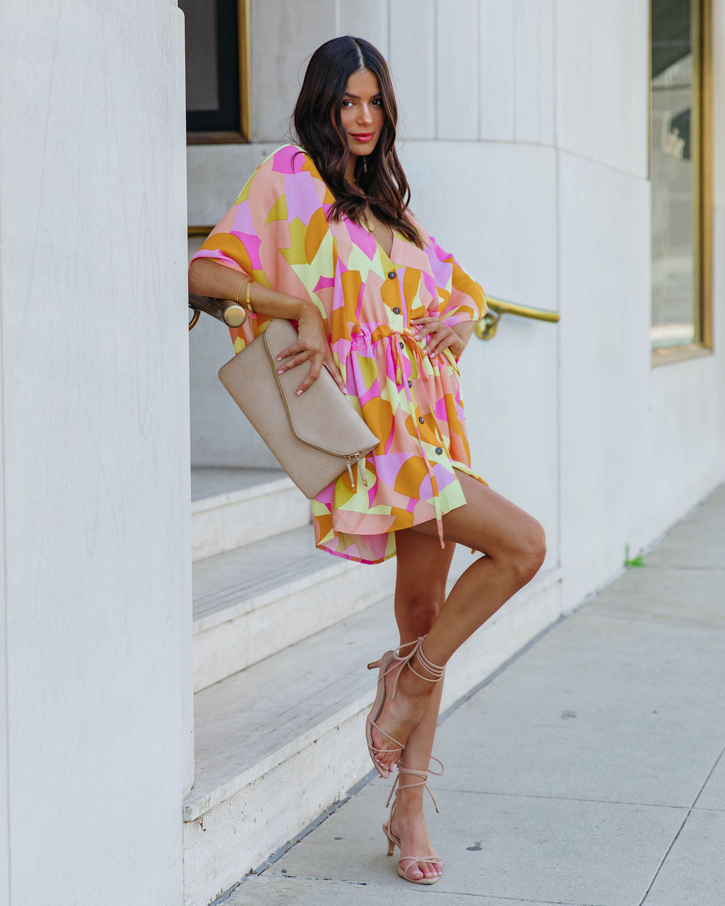 Adjustable Righteous Printed Kimono Dress