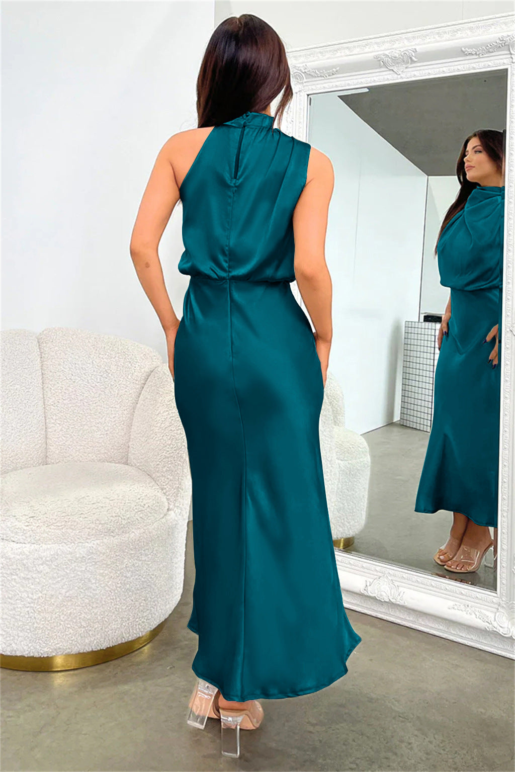 Sleeveless Off Shoulder Bodycon Graceful Maxi Dresses Wedding