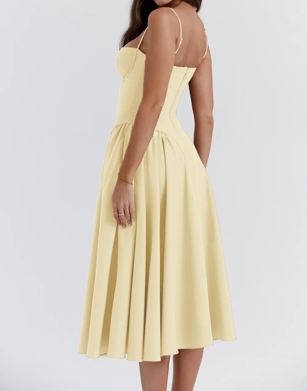 Sleeveless Carolyn Corset Midi Dress
