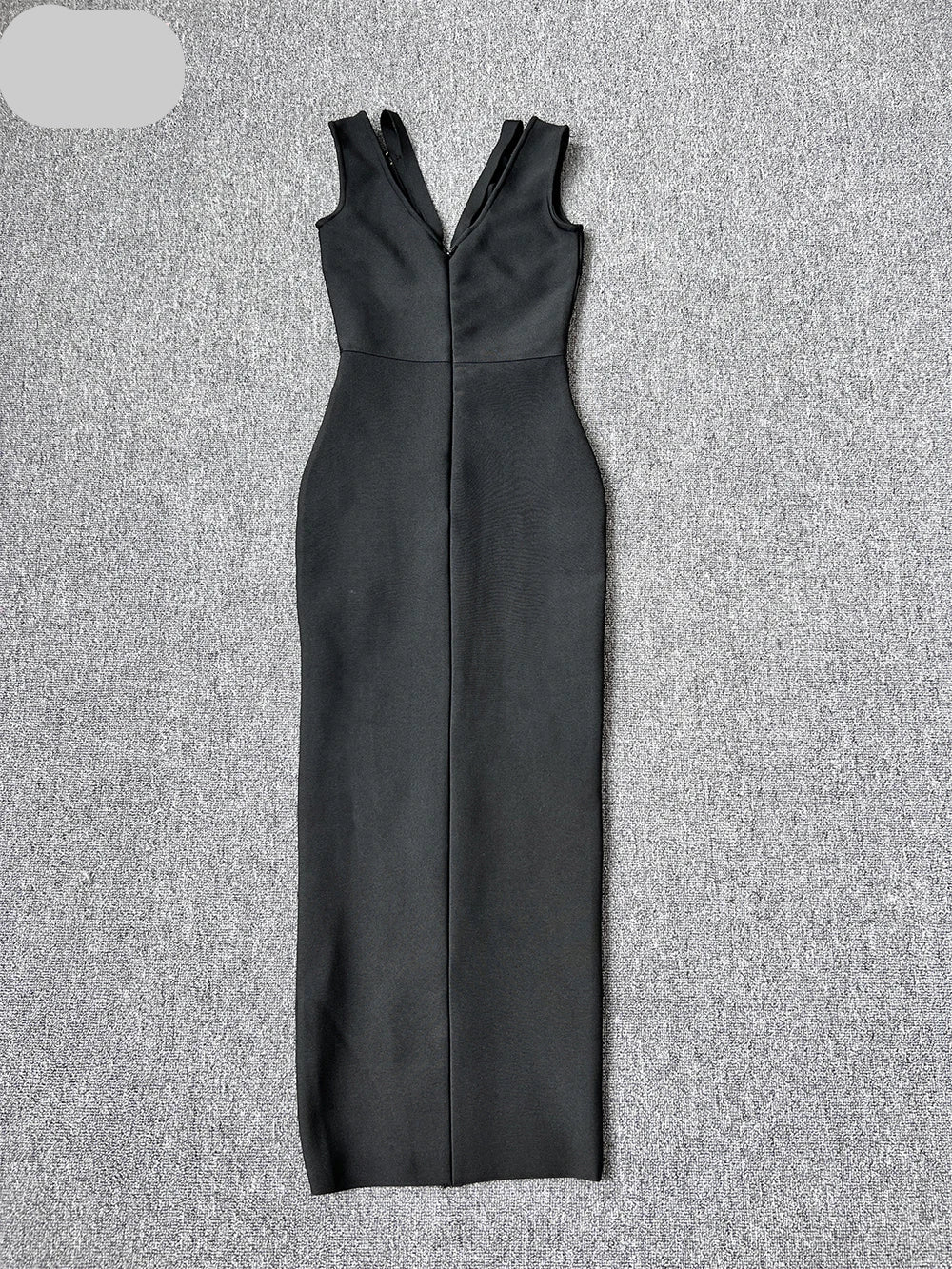 V Sleeveless Neck Bandage Long Dress