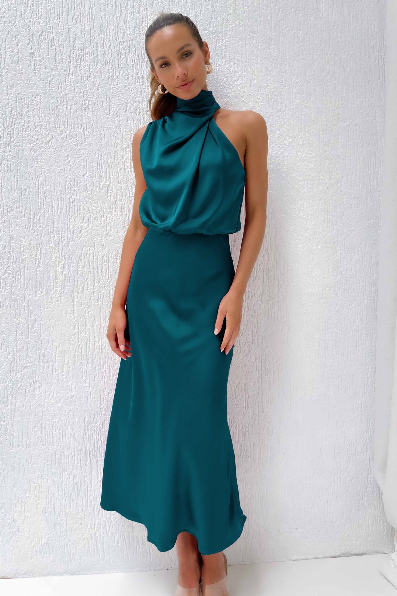 Sleeveless Off Shoulder Bodycon Graceful Maxi Dresses Wedding