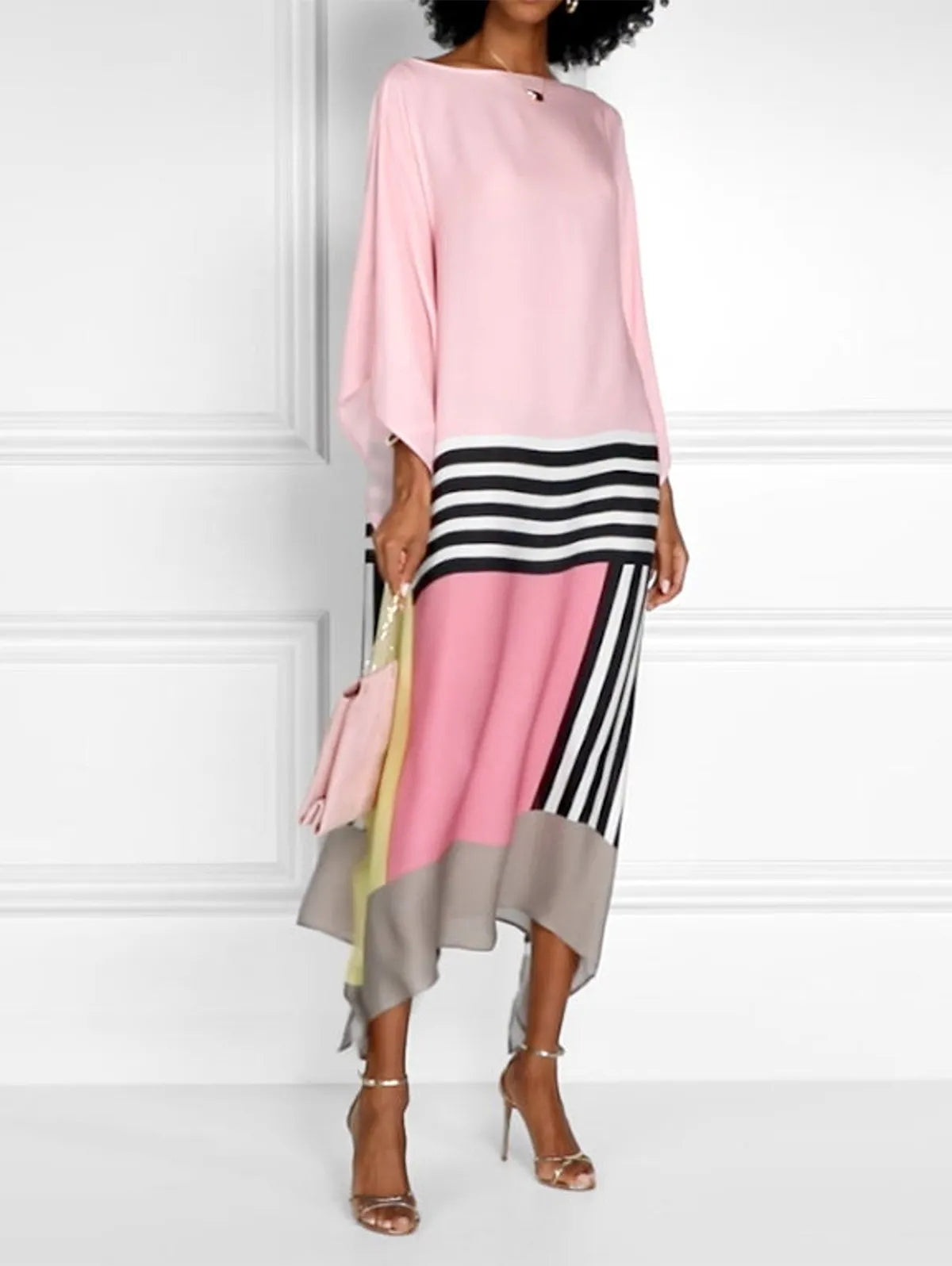 Candy Pink Stripe Kaftan