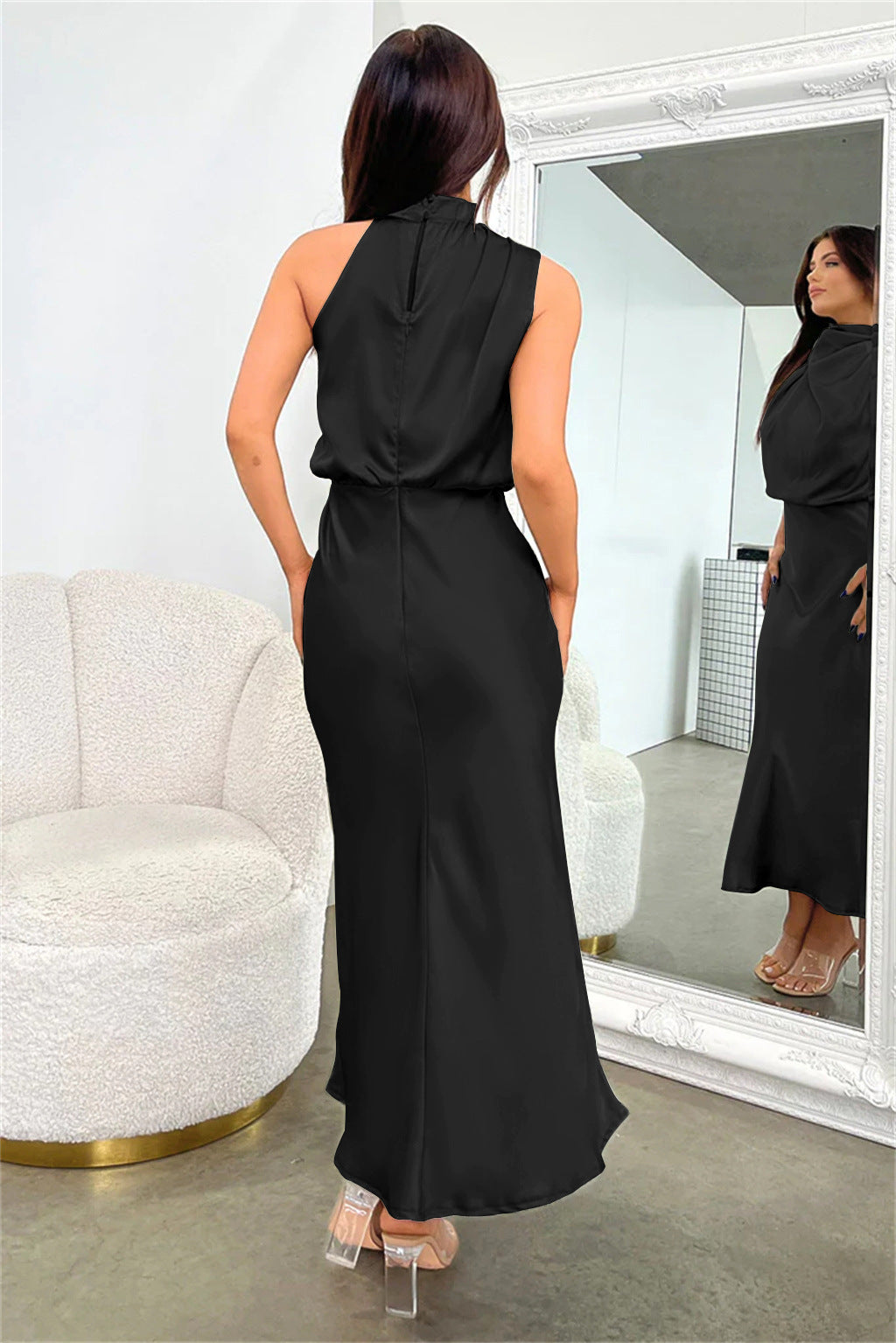 Sleeveless Off Shoulder Bodycon Graceful Maxi Dresses Wedding