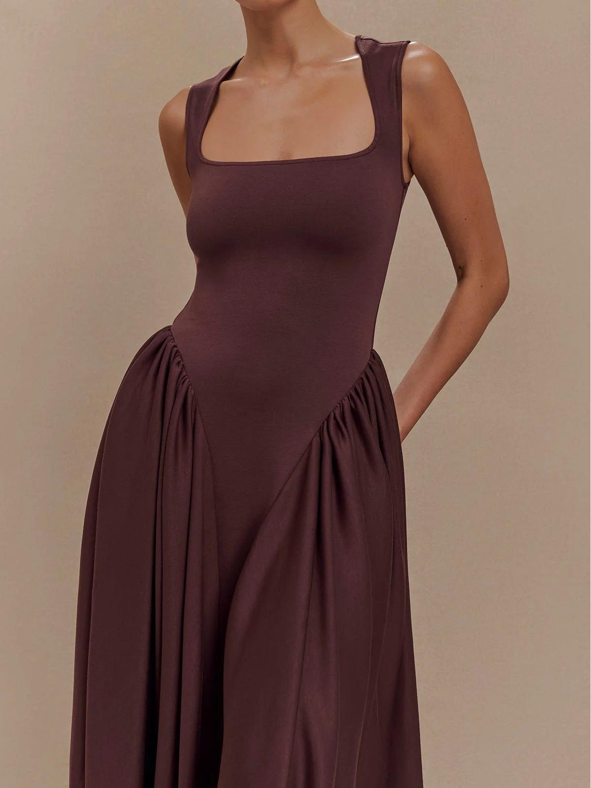 Midi SHARON Dress Cacao Brown