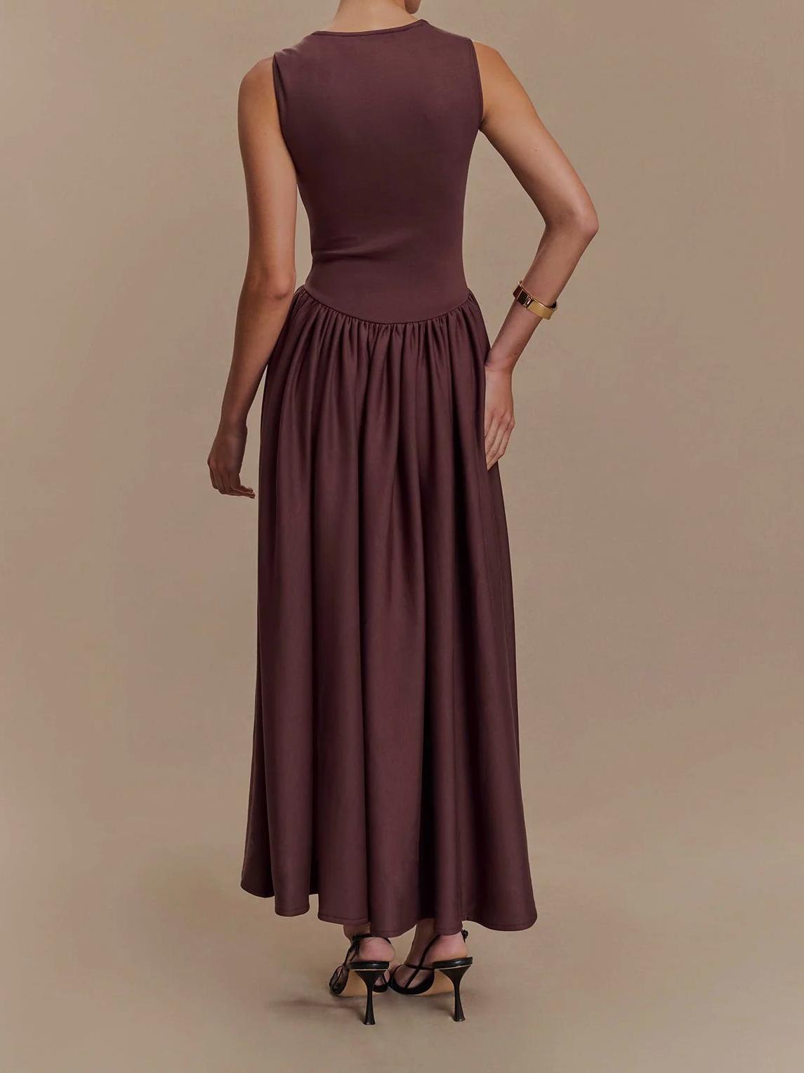 Midi SHARON Dress Cacao Brown