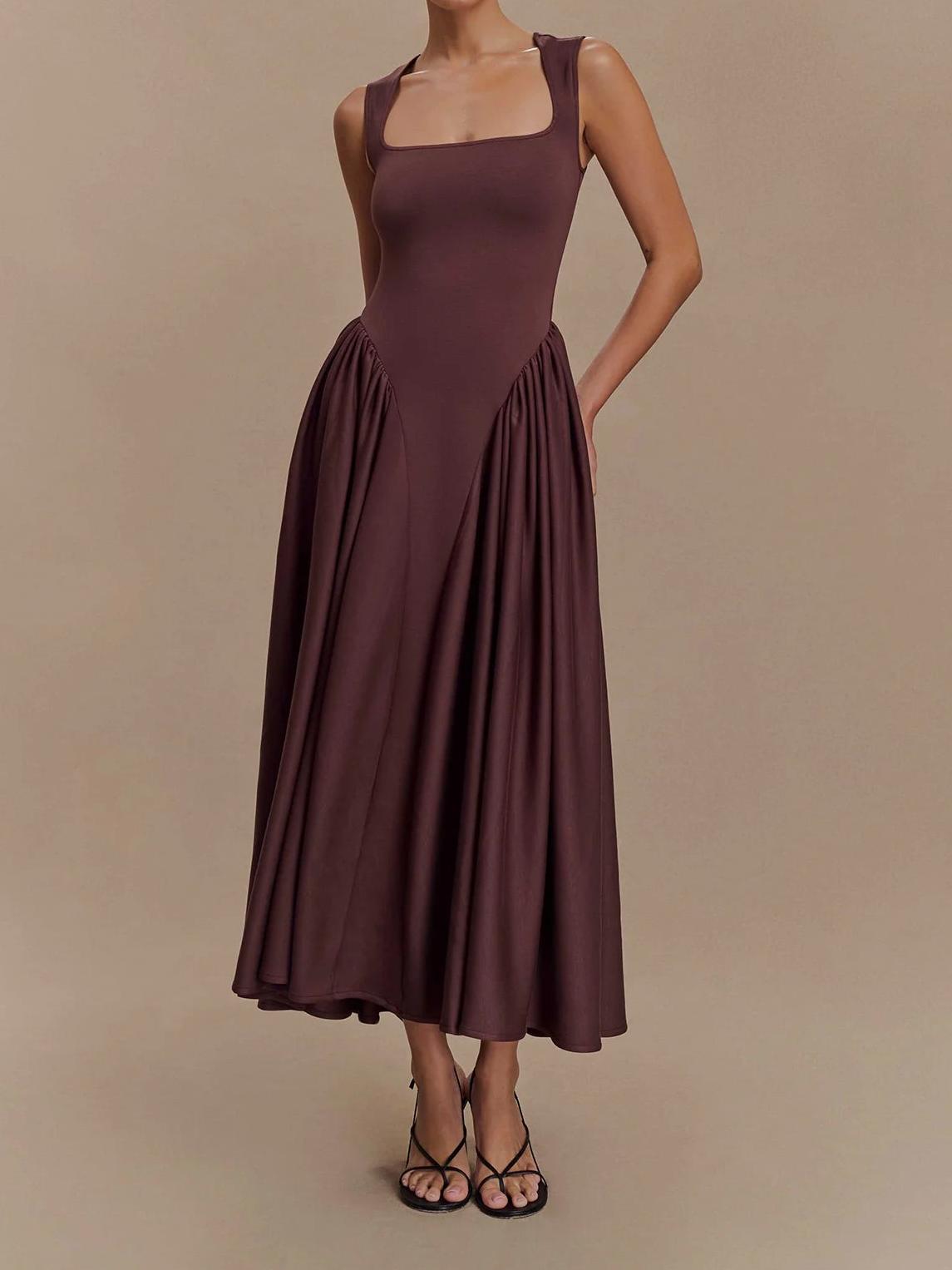 Midi SHARON Dress Cacao Brown