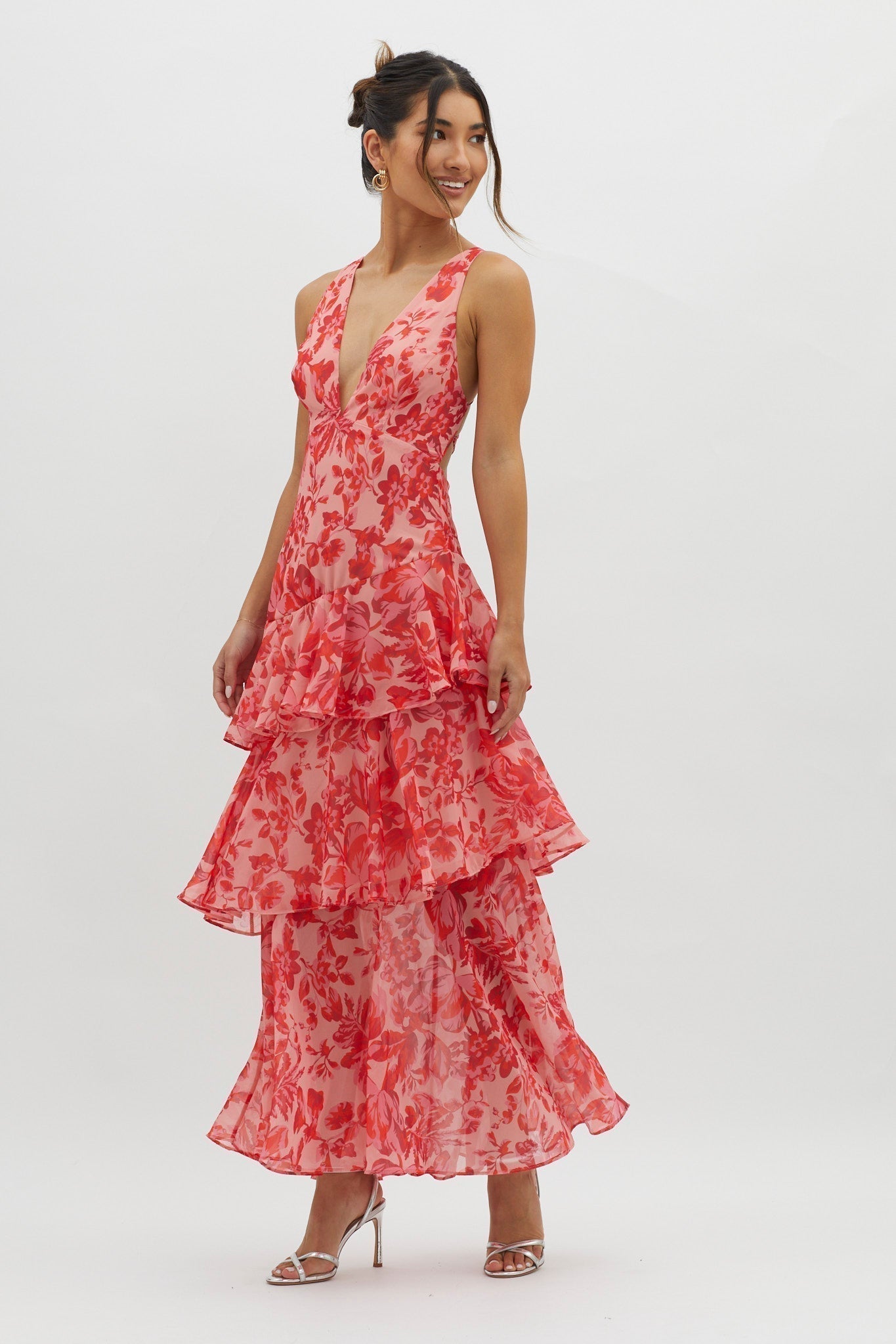 Ruffle Veda Midi Dress