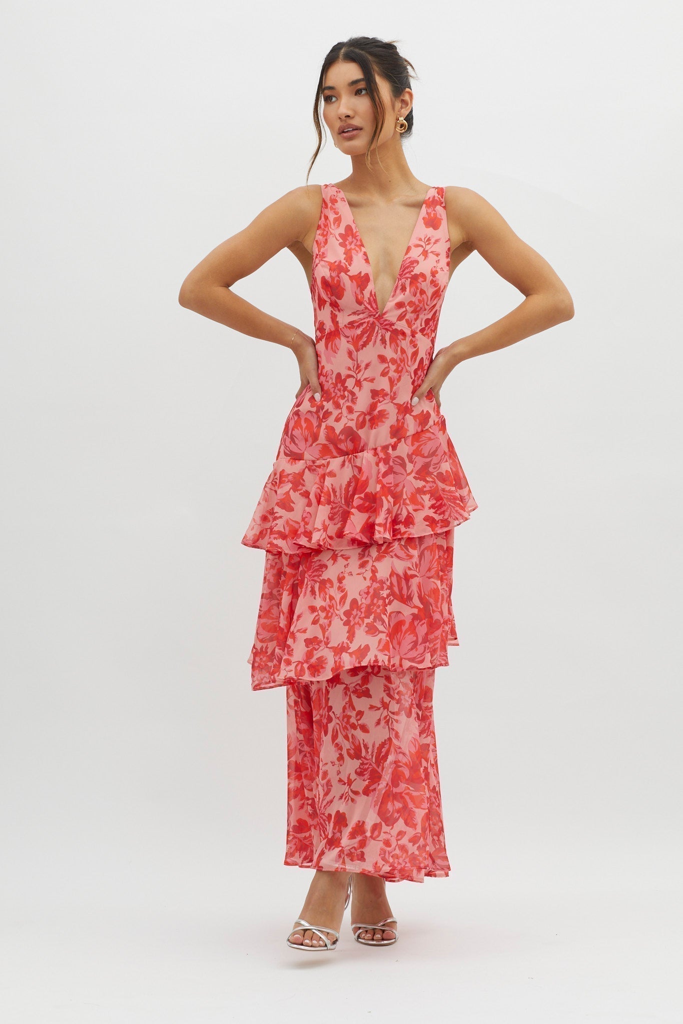 Ruffle Veda Midi Dress