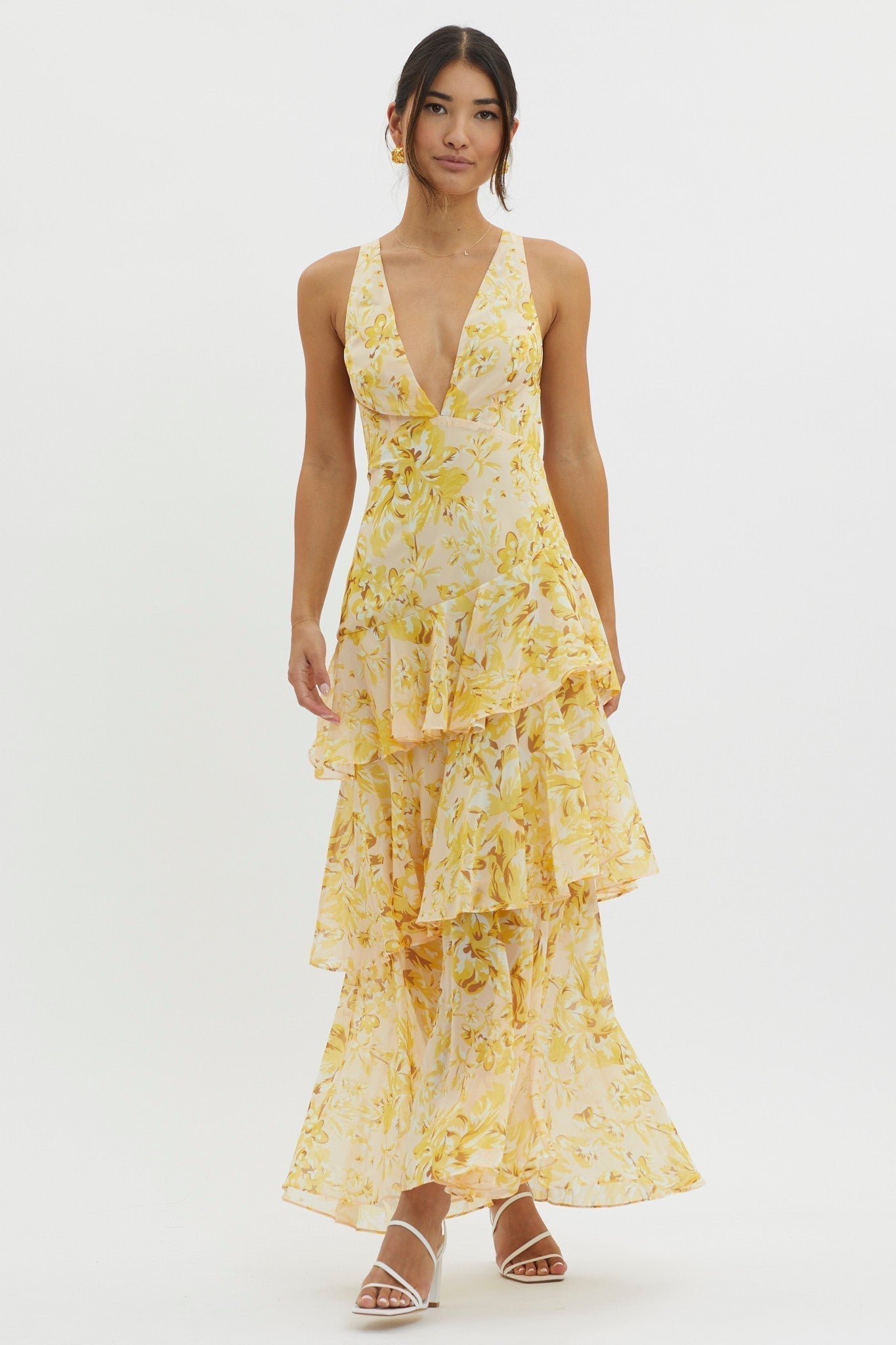 Ruffle Veda Midi Dress