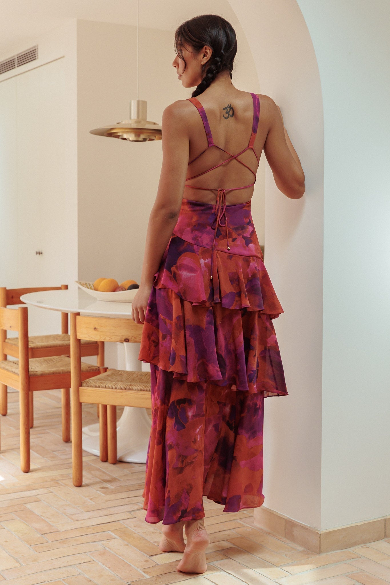 Ruffle Veda Midi Dress