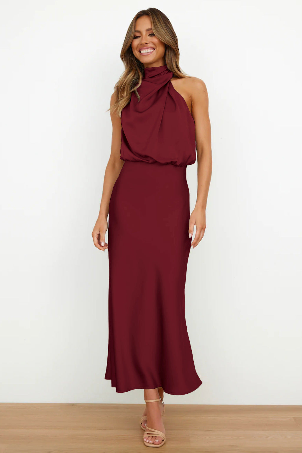 Sleeveless Off Shoulder Bodycon Graceful Maxi Dresses Wedding
