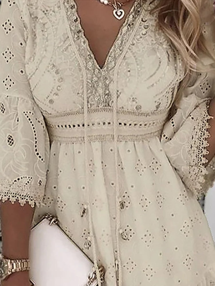 Boutique Erika Bohemian Style Mini Dress Chic Silhouette Collection