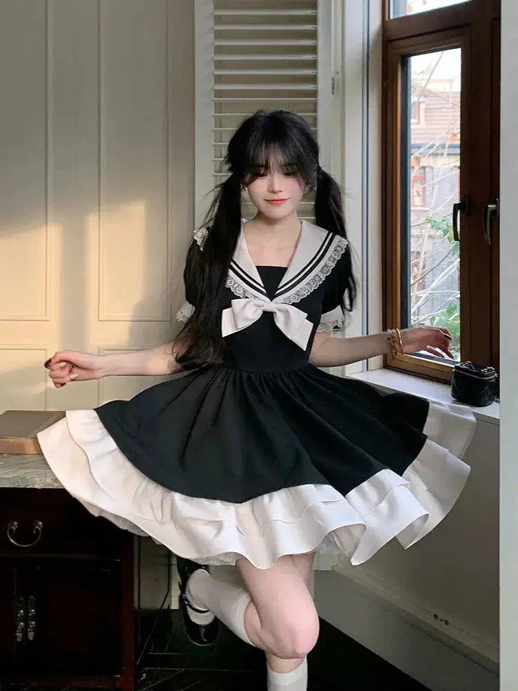 Collar Sailor Mini Dress