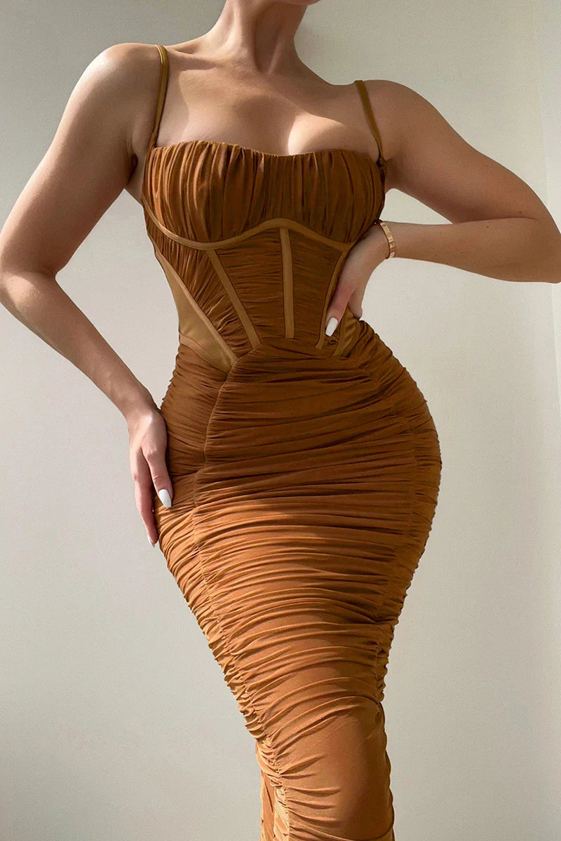 2024 Graceful Long Sleeve Summer Clubwear Maxi Dress