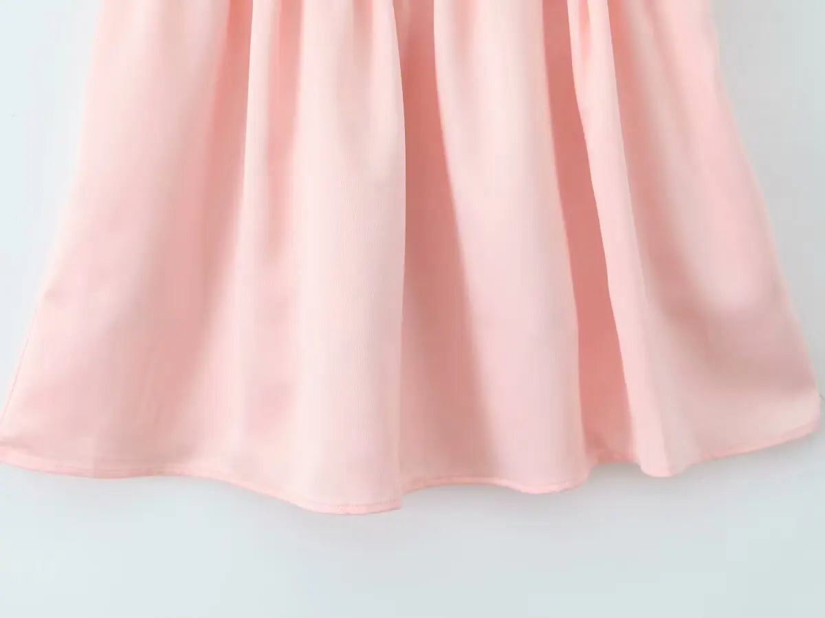 2025 Pleated Design Tie up Sleeveless Summer Dresses Women Solid Color Fitted Fit Mini Dress Simple Fashion Party Dress