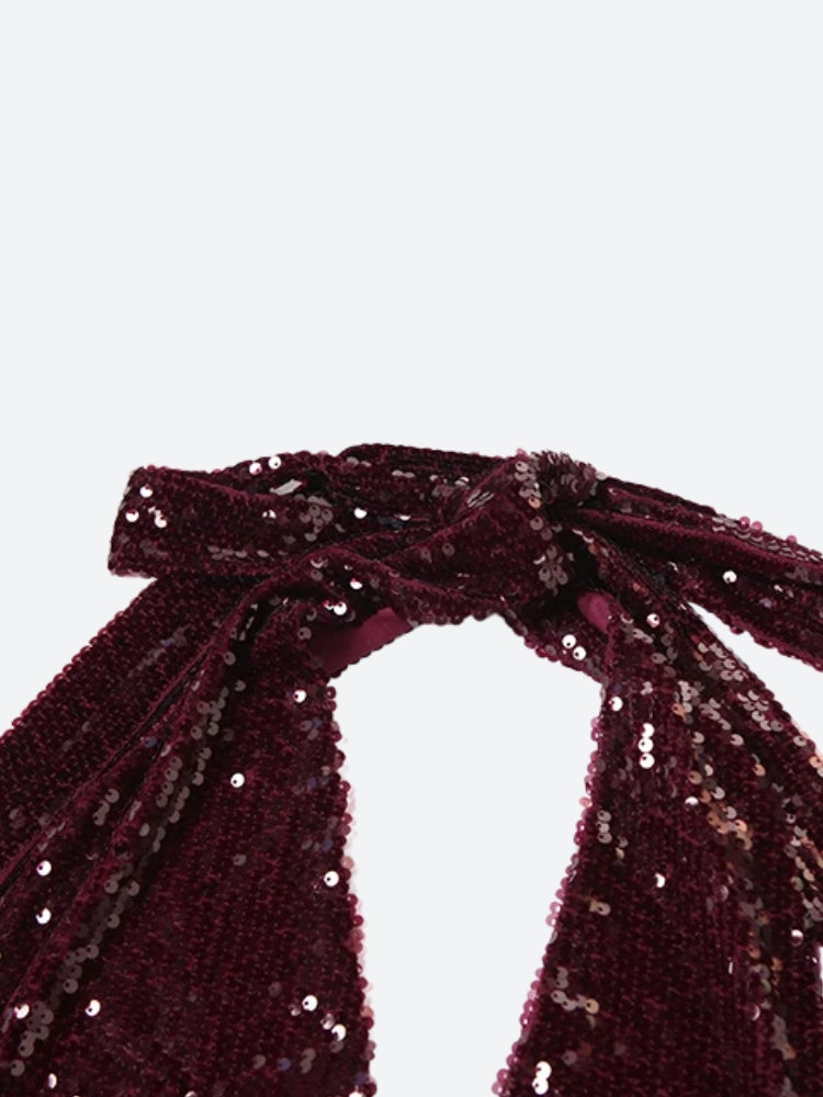Backless Sequined Mini Dress