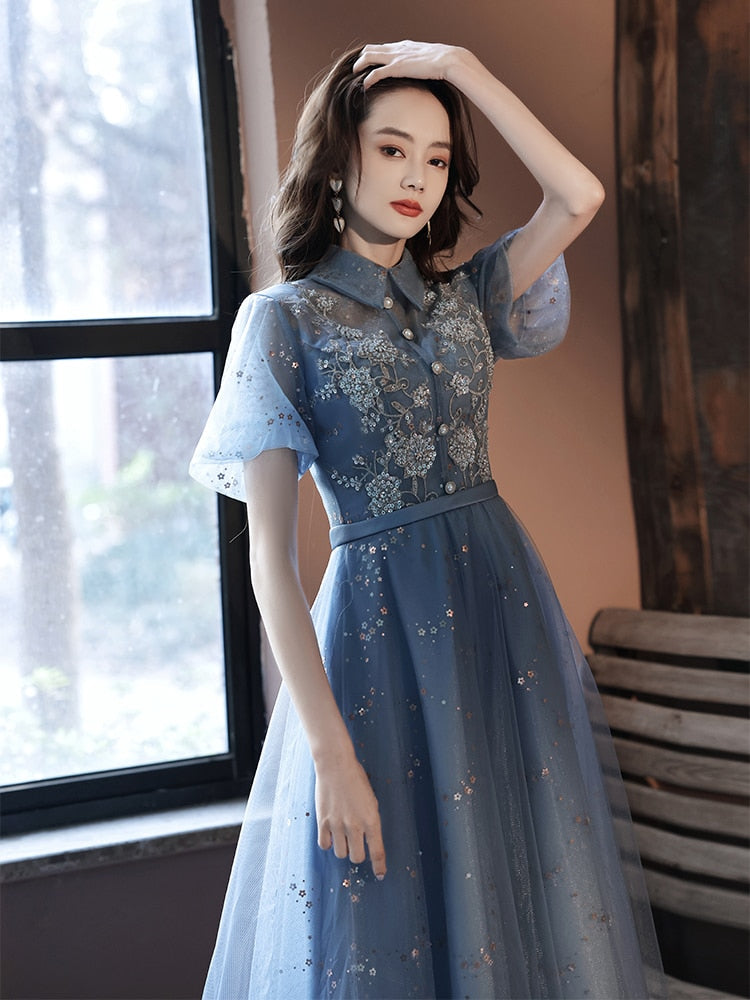 Kissnovaa - Sexy Lace Prom Dresses  High Neck Party Graduation Dress Robe