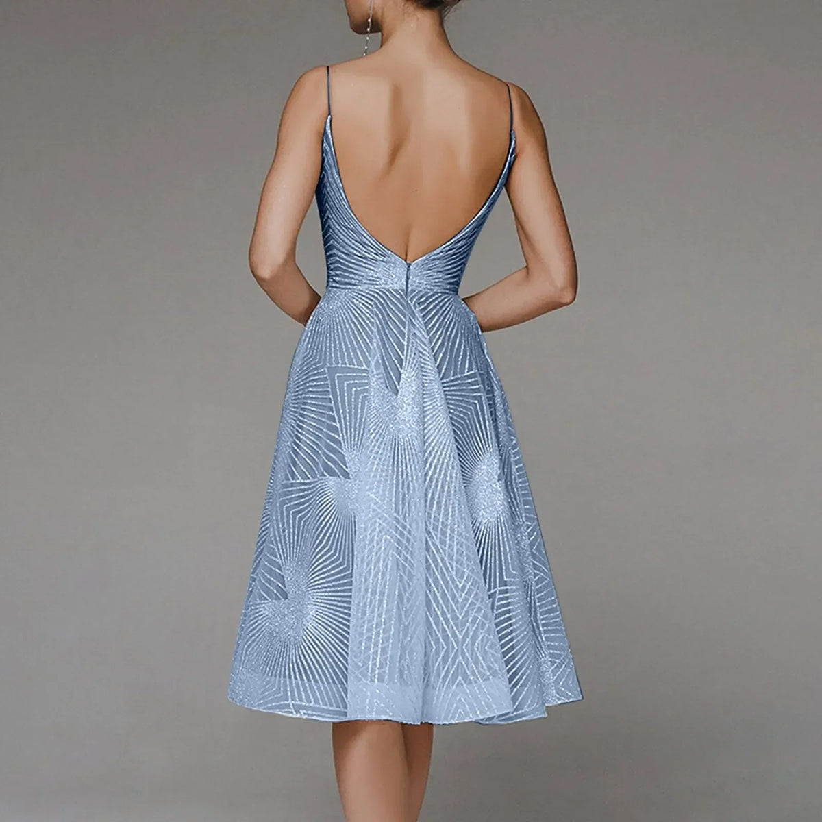 Luxurious Long Formal Party Sophisticated Evening Midi Dress