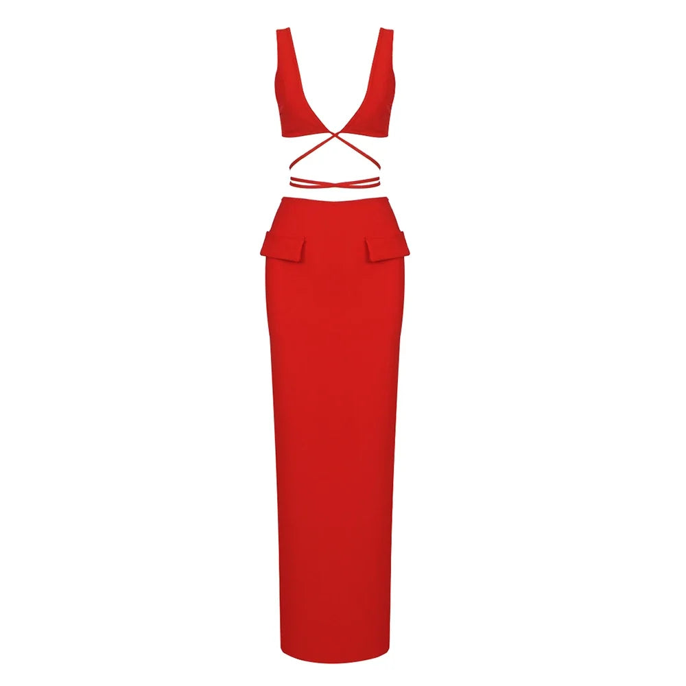 Defiantly Bold Maxi Evening Elegance