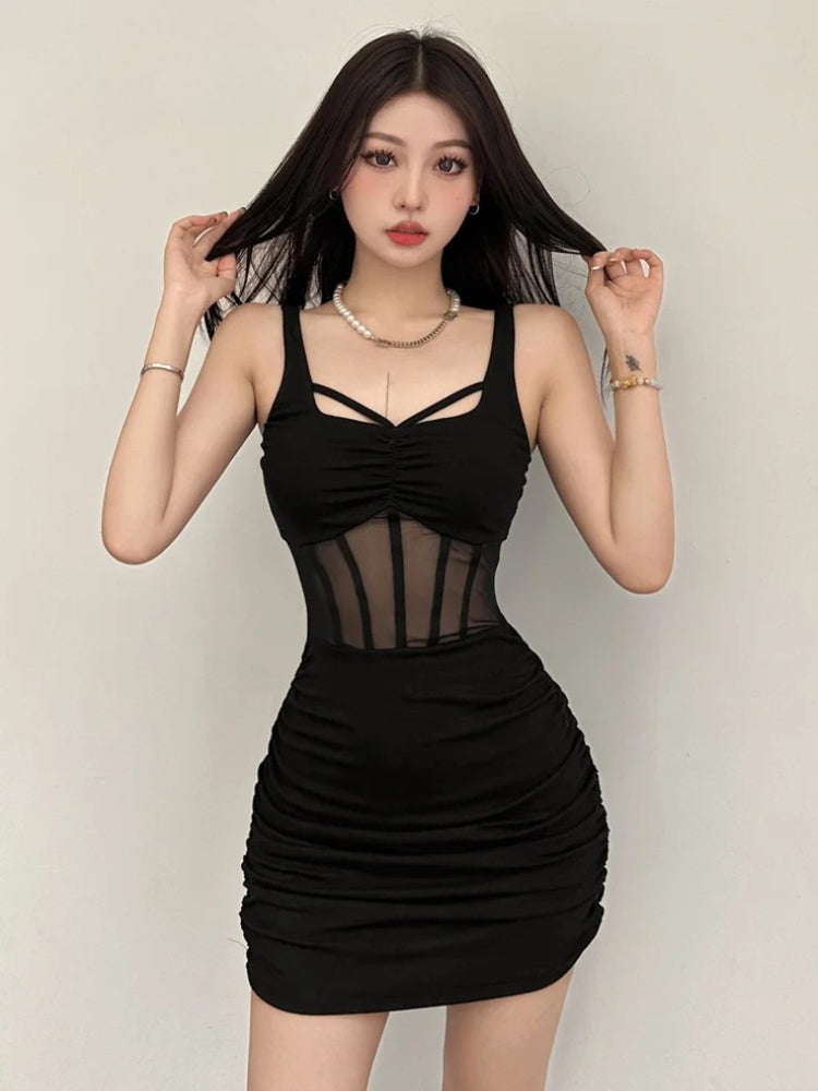 Bodice Sheer Mini Dress