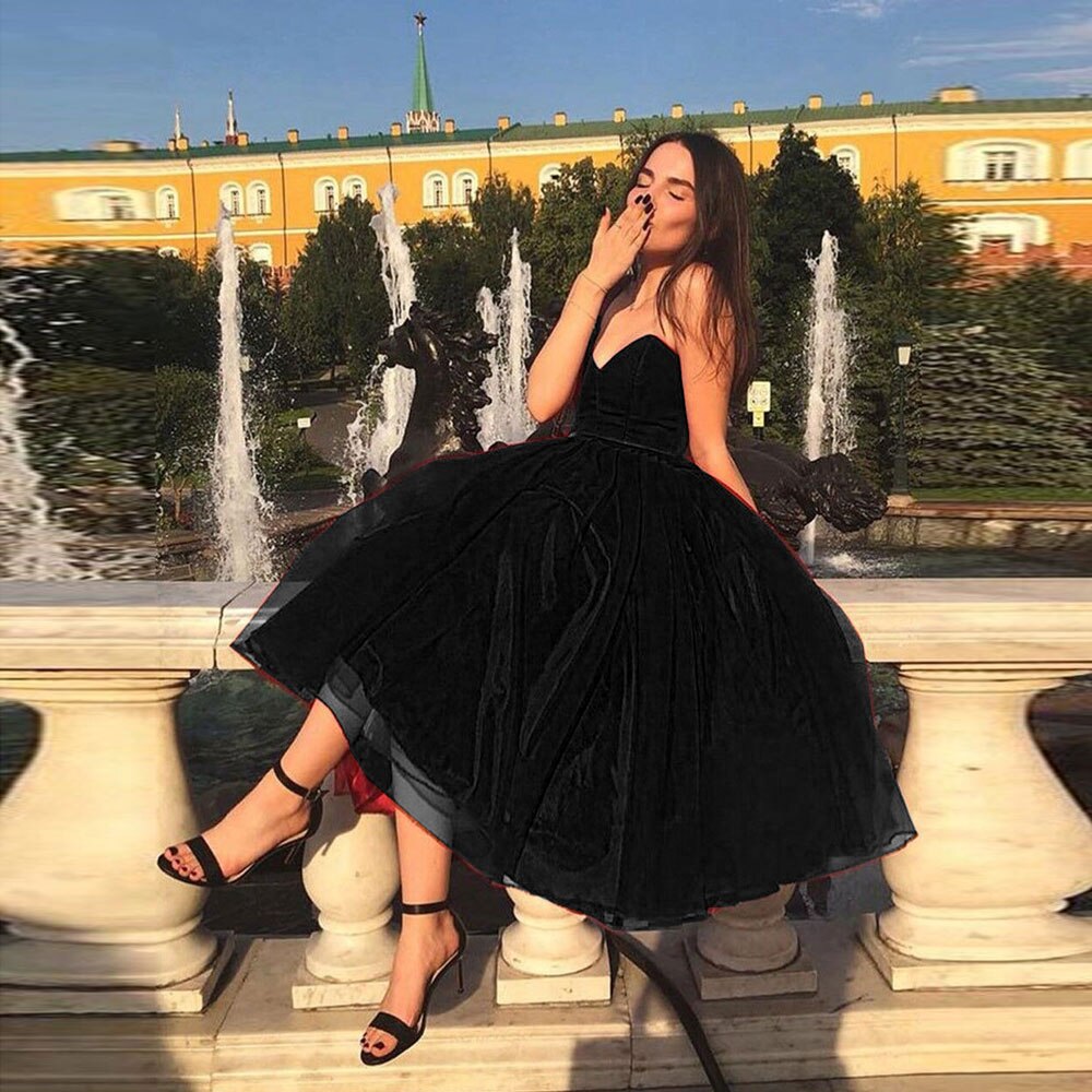 Kissnovaa - Simple Strapless Prom Dresses Formal Evening Dresses