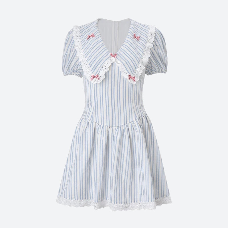 Comfortable Girl Chelsea Collar Mini Dress