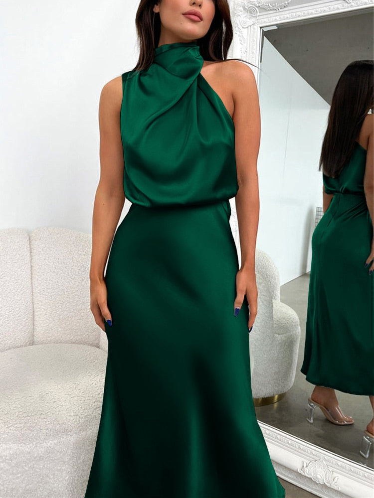 Sleeveless Off Shoulder Bodycon Graceful Maxi Dresses Wedding