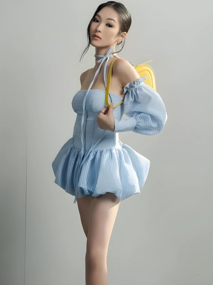 Bubble Strapless Mini Dress