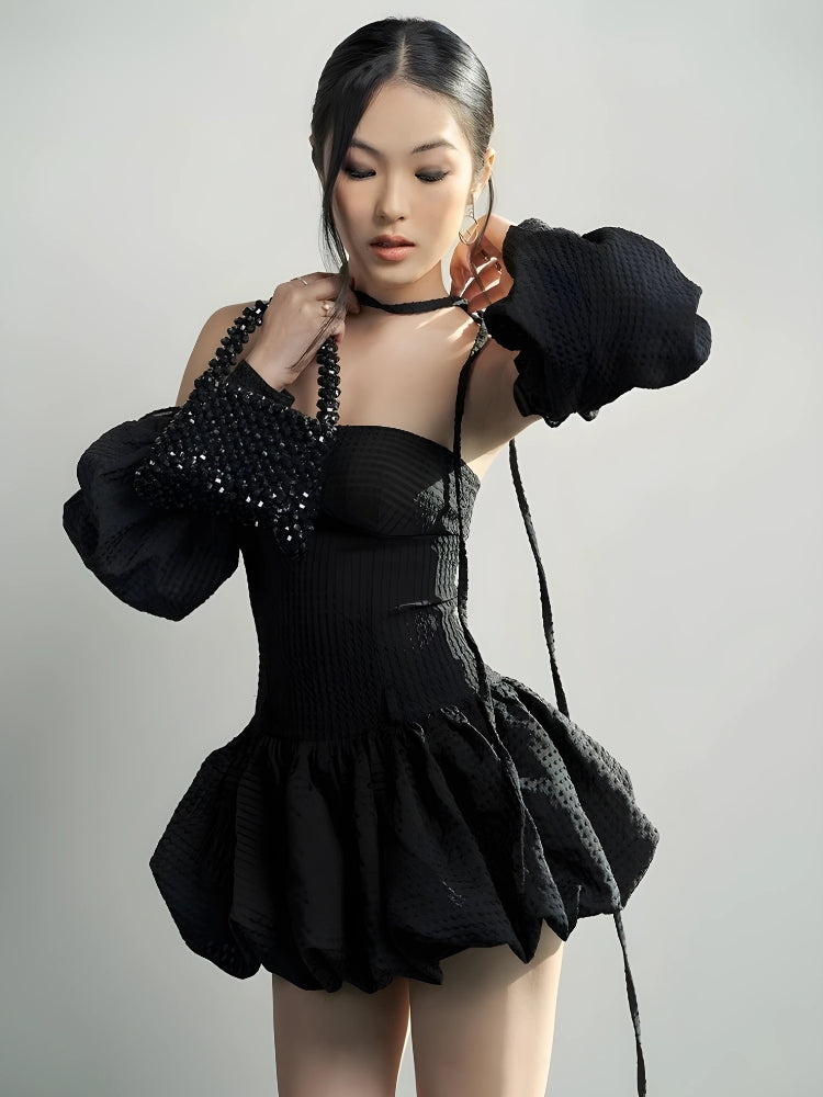 Bubble Strapless Mini Dress