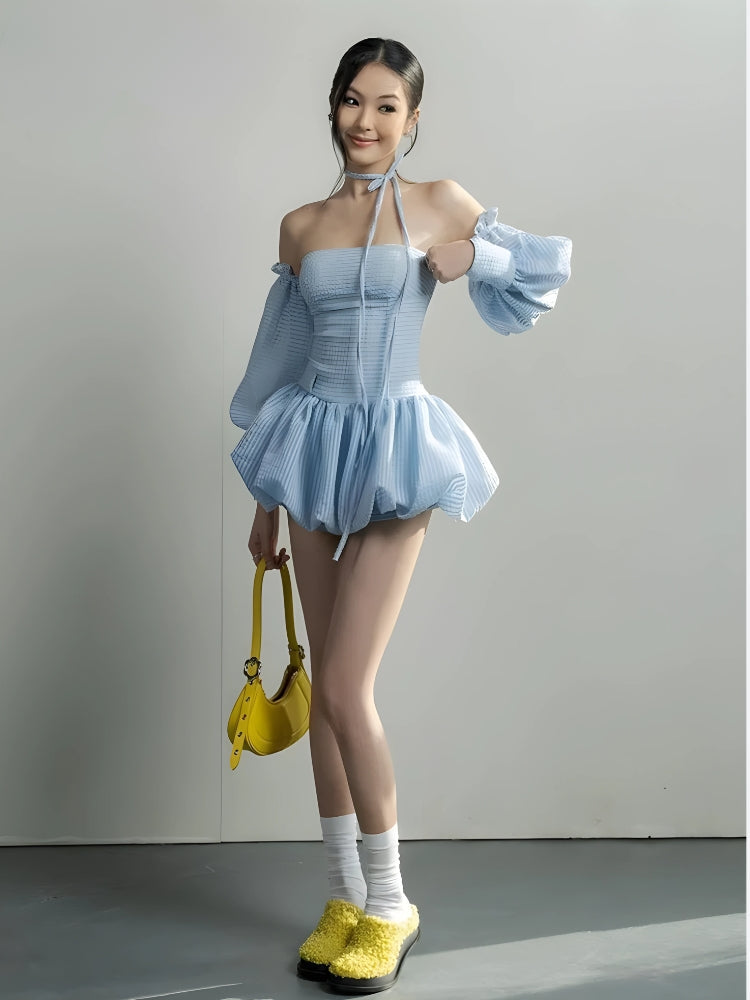 Bubble Strapless Mini Dress