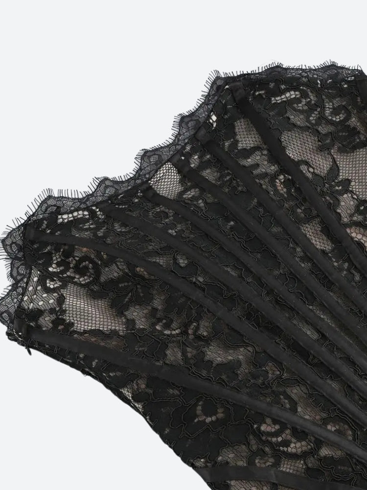 Lace Strapless Mini Dress