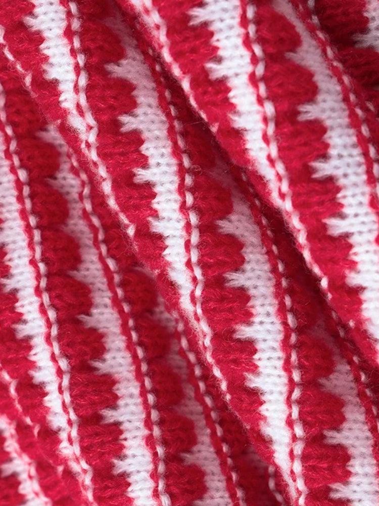 Knitted Striped Mini Dress