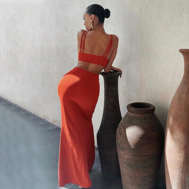 Summer Bodycon Dress Women Solid Color Dress