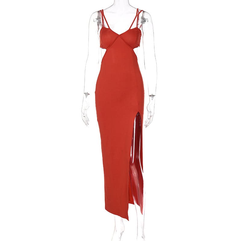 Summer Bodycon Dress Women Solid Color Dress
