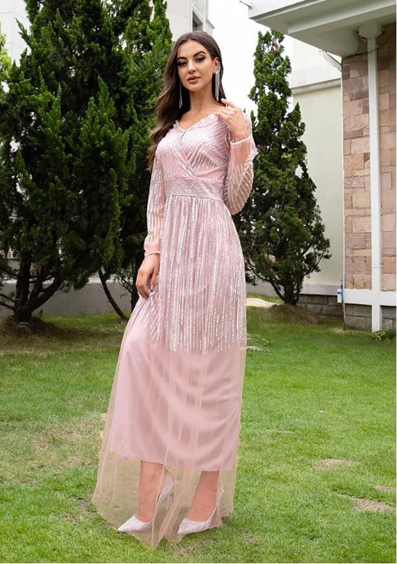 Summer Chic Long Sleeve Gauze Tulle Wedding Dress