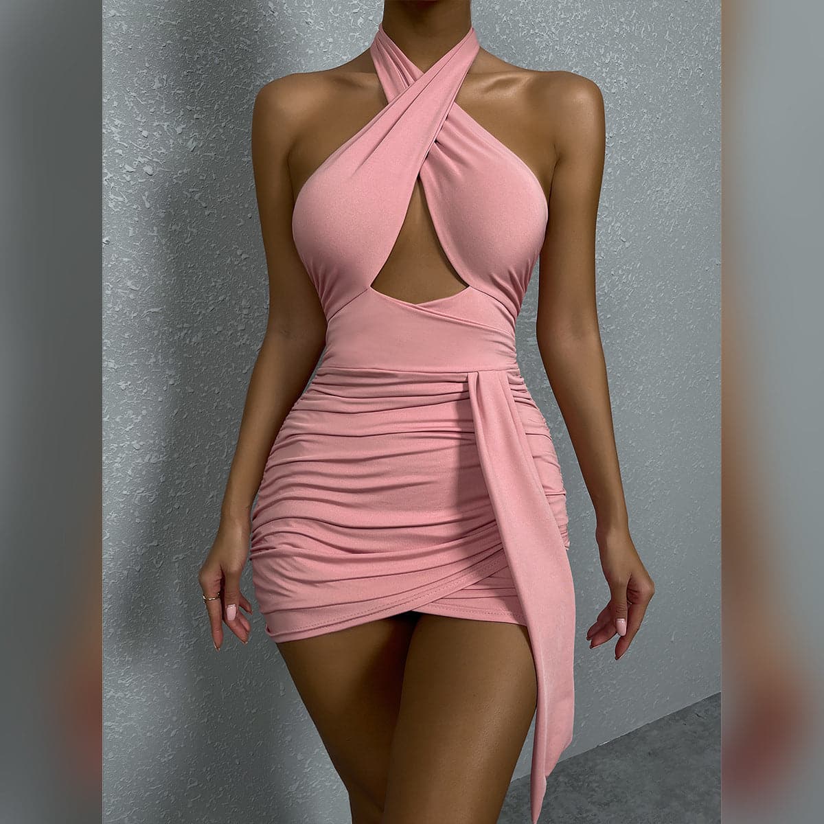 Halter Summer Cross Night Club Dress