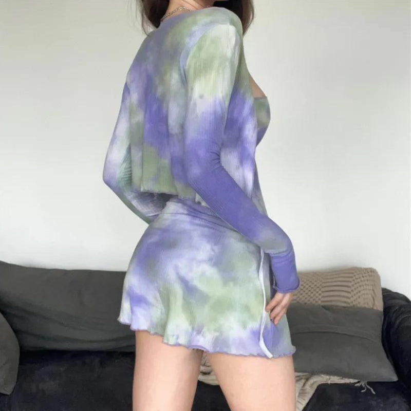 Dye Tie Bolero Mini Dress
