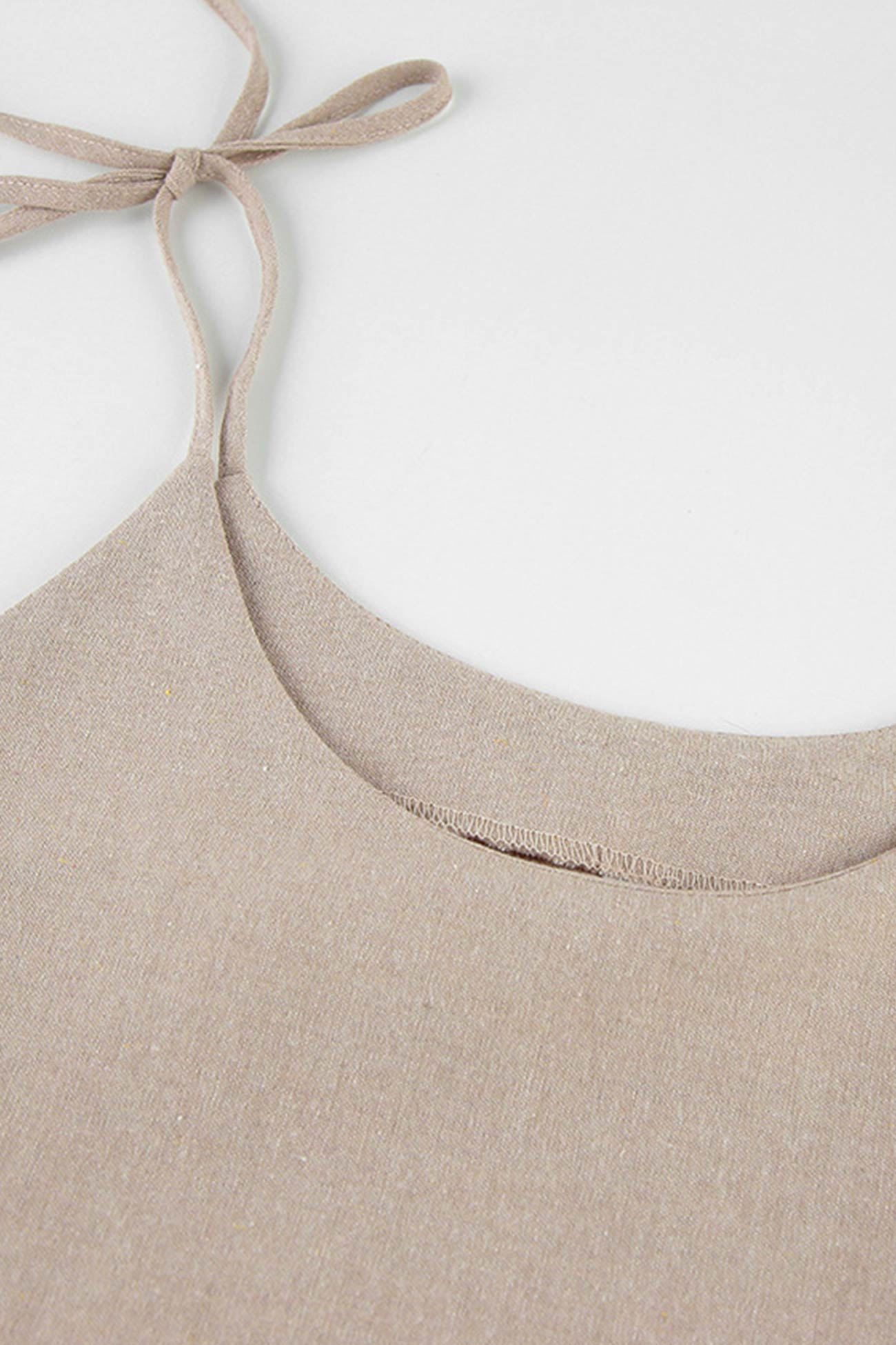 Straps Tie-up Cotton Cami Dress